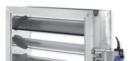Multileaf dampers made of aluminium for extremely low-leakage shut-off in air conditioning systems