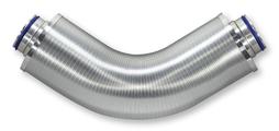 Zur Geräuschreduzierung in runden Luftleitungen, flexibel biegbare Konstruktion aus Aluminium